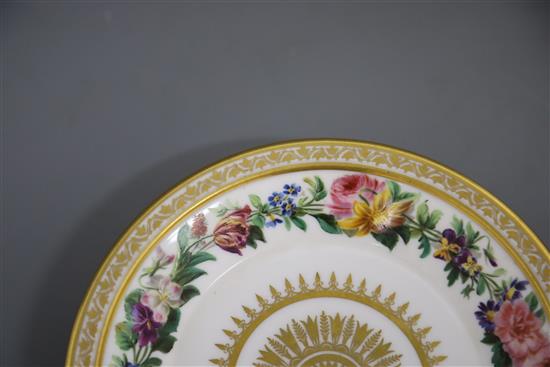 A Sevres cabinet cup and saucer, c.1822,